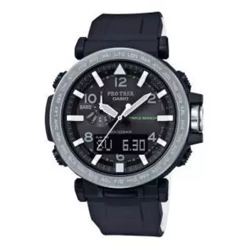 Часы CASIO Waterproof Sports Solar Powered Mens Black Analog/Digital Combo, черный