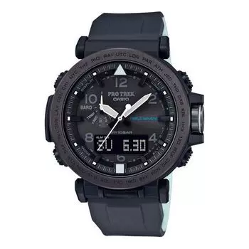 Часы CASIO Waterproof Sports Solar Powered Mens Black Analog/Digital Combo, черный