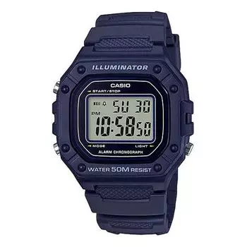 Часы CASIO Waterproof Sports Unisex Mens Blue Digital, синий