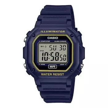 Часы CASIO Waterproof Sports Unisex Mens Blue Digital, синий
