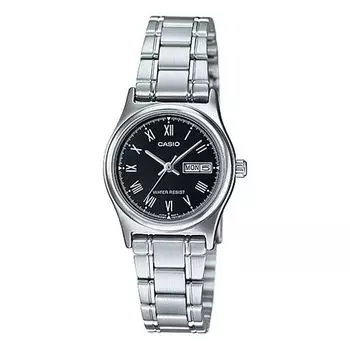 Часы CASIO Waterproof Stainless Steel Strap Black Analog/Digital Combo, черный