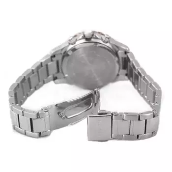 Часы CASIO Waterproof Stainless Steel Strap Black Analog, черный