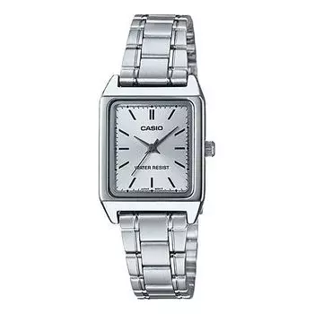 Часы CASIO Waterproof Stainless Steel Strap Silver Analog, цвет silver