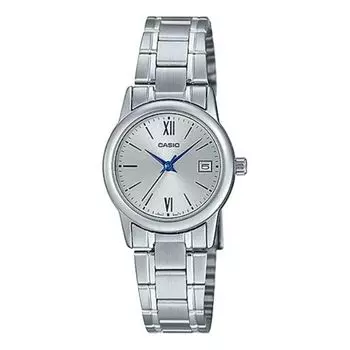 Часы CASIO Waterproof Stainless Steel Strap Silver Analog, цвет silver