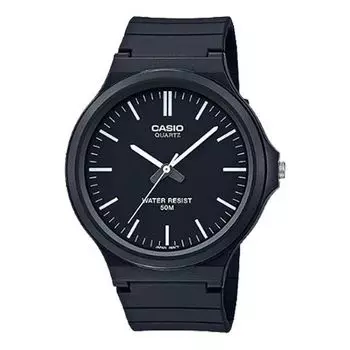 Часы CASIO Waterproof Unisex Black Analog, черный
