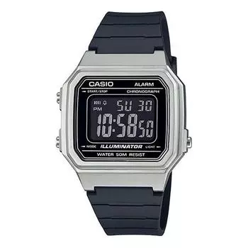Часы CASIO YOUTH Series STANDARD Retro Small 50 waterproof Sports Watch Strap Black Silver Digital, цвет silver