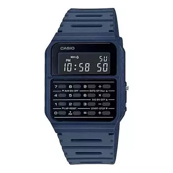 Часы CASIO YOUTH Vintage Calculater Muli-Functional Unisex Mens Blue Digital, синий