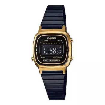 Часы CASIO YOUTHSeries es /Golden Quartz Waterproof Black Digital, черный