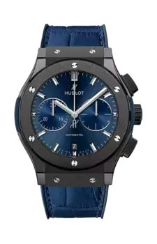 Часы ceramic blue chronograph Hublot