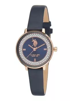Часы CHARLOTTE U.S. Polo Assn., цвет rose gold blue