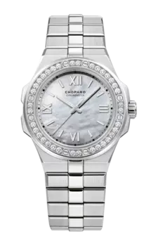 Часы Chopard Alpine eagle small из стали с бриллиантами 36 мм