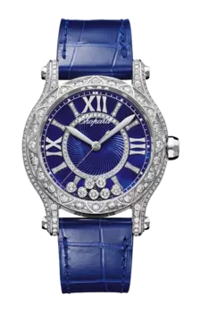 Часы Chopard Happy sport с белым золотом и бриллиантами 36 мм