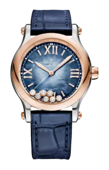 Часы Chopard Happy sport с розовым золотом и бриллиантами 36 мм