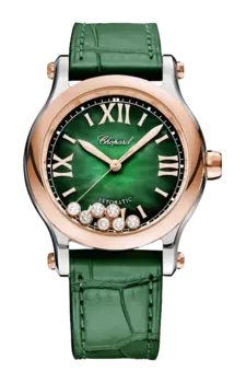 Часы Chopard Happy sport с розовым золотом и бриллиантами 36 мм