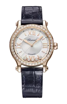 Часы Chopard Happy sport с розовым золотом и бриллиантами 33 мм