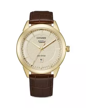 Часы Citizen Eco-Drive Corso, 40 мм, коричневый/бежевый
