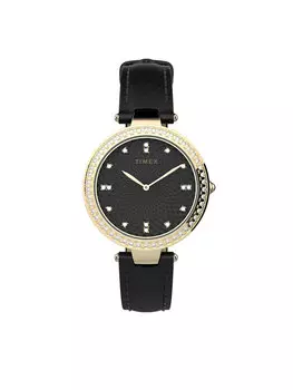 Часы City TW2V45100 Timex, черный/золотой