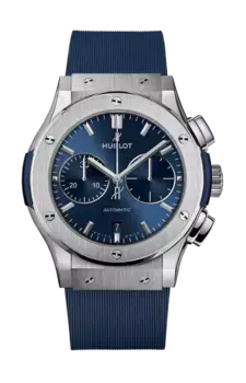 Часы classic fusion chronograph titanium blue 45 мм Hublot