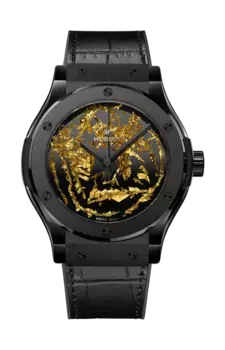 Часы classic fusion gold crystal ceramic 42 мм Hublot