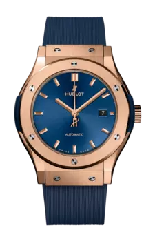 Часы classic fusion king gold blue 42 мм Hublot