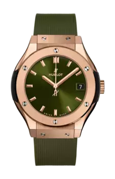 Часы classic fusion king gold green 33 мм Hublot