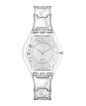 Часы Climber Flowery Again с серым ремешком из нержавеющей стали Swatch