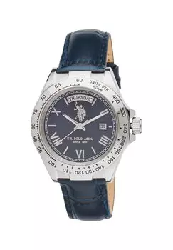 Часы Colton U.S. Polo Assn., цвет silver blue