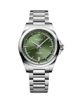 Часы Conquest Sunray Green, 38 мм Longines, зеленый