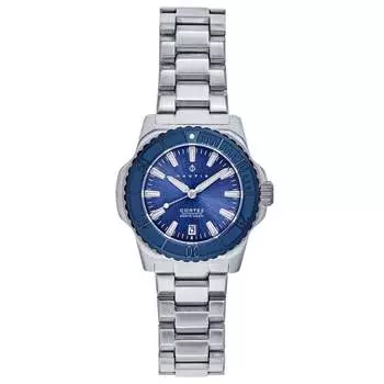 Часы Cortez Automatic Bracelet Watch с датой - темно-синие Nautis