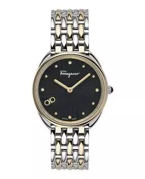 Часы Cuir Salvatore Ferragamo, цвет two tone/two tone/black