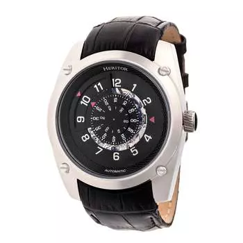 Часы Daniels Semi-Skeleton с кожаным ремешком Heritor Automatic, серебряный