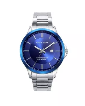 Часы деловые женские со стальным корпусом и браслетом Viceroy, серебро