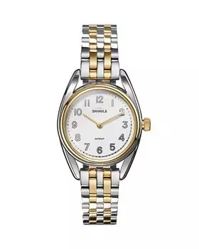 Часы Дерби, 30,5 мм Shinola, цвет White