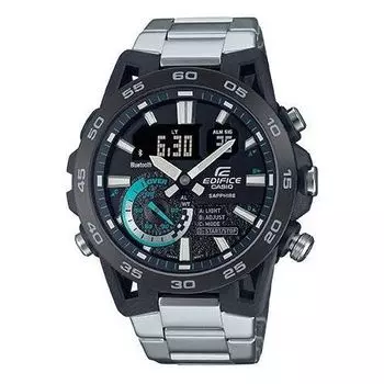 Часы digital-analog 'silver black turquoise' Casio, черный