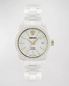 Часы DV One 40 мм с ремешком-браслетом, белые Versace