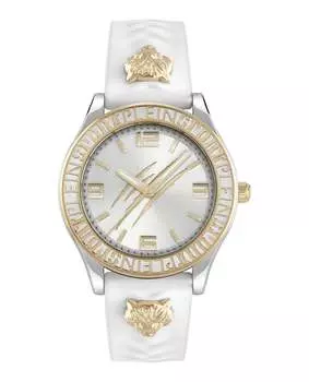 Часы Eclipse из силикона PLEIN SPORT, цвет white/stainless steel/silver