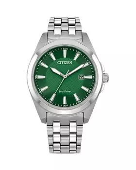 Часы Eco Classic с браслетом из нержавеющей стали, 41 мм Citizen, цвет Green