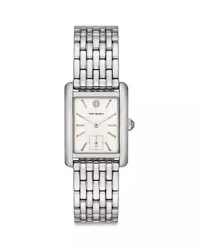 Часы Eleanor из нержавеющей стали, 25 мм Tory Burch, цвет Silver