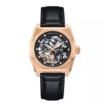 Часы Elliott с кожаным ремешком Heritor Automatic, золотой