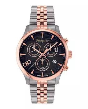 Часы Ferragamo Duo Chrono Salvatore Ferragamo, цвет two tone/two tone/black