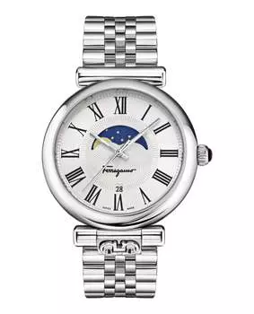 Часы Ferragamo Ora Moonphase Salvatore Ferragamo, цвет silver/stainless steel/silver