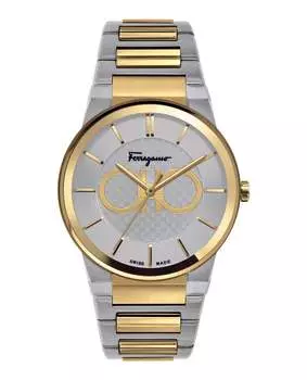 Часы Ferragamo с сапфировым браслетом Salvatore Ferragamo, цвет two tone/two tone/silver