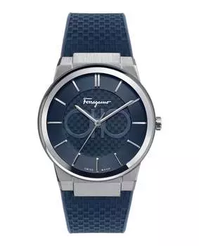 Часы Ferragamo Sapphire Silicon Salvatore Ferragamo, цвет blue/stainless steel/blue