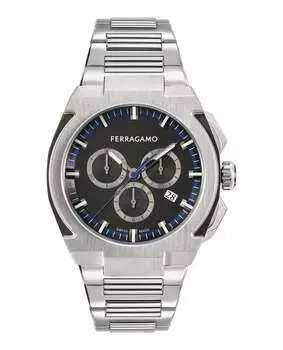 Часы Ferragamo Supreme Chrono Salvatore Ferragamo, цвет silver/stainless steel/black