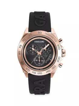 Часы Ferragamo Urban Chrono из нержавеющей стали и силикона с оттенком розового золота FERRAGAMO, роза