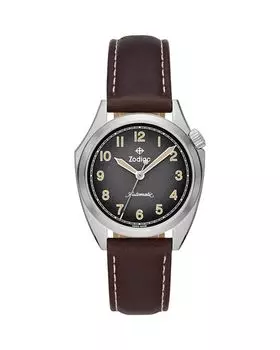 Часы Field Olympos Automatic Leather, 40 мм Zodiac, серый