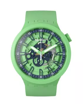 Часы Fresh Squeeze с зеленым силиконовым ремешком Swatch, зеленый