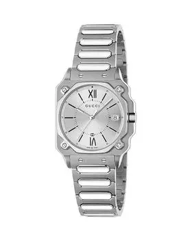 Часы G-Flat, 30 мм Gucci, серебряный