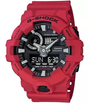 Часы G-Shock Ana-Digi с красным полимерным ремешком, красный