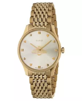 Часы G-Timeless с золотым PVD-браслетом из нержавеющей стали, 36 мм Gucci, золотой